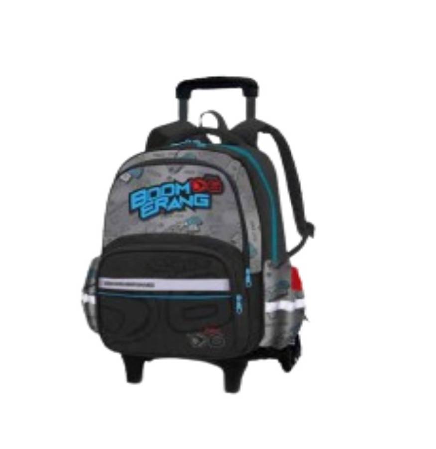 Boomerang Medium Trolley Backpack -Cyan/Grey (S-529)