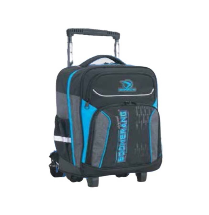 Boomerang Large Ripstop Trolley Backpack S-530 -Black/Cyan