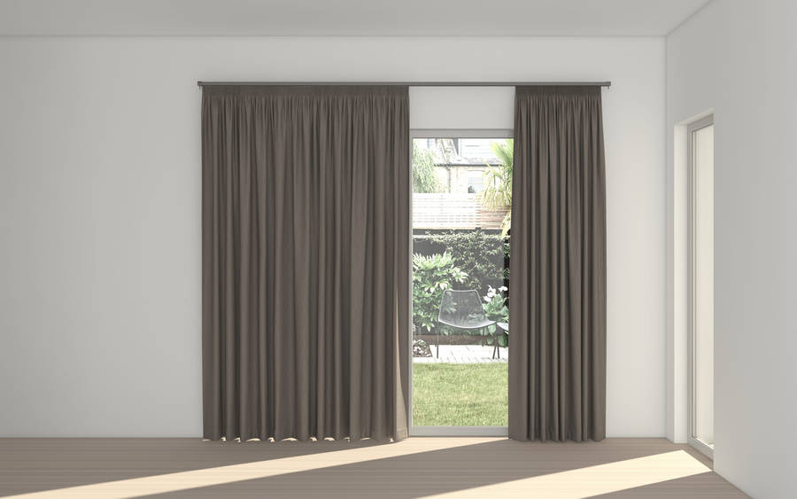 Midnight Self Lined Taped Curtain (100% Blockout Curtain )