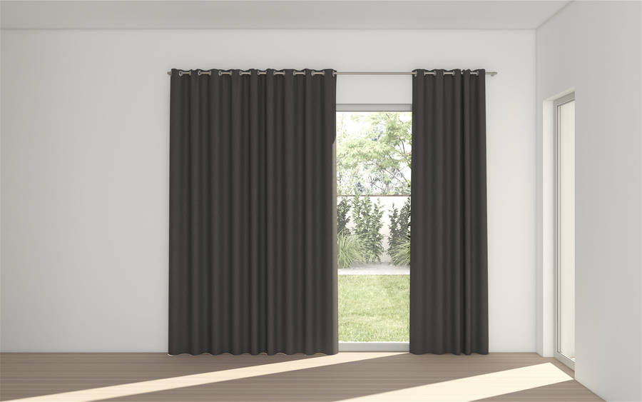 Midnight Self Lined Eyelet Curtain (100% Blockout Curtain )