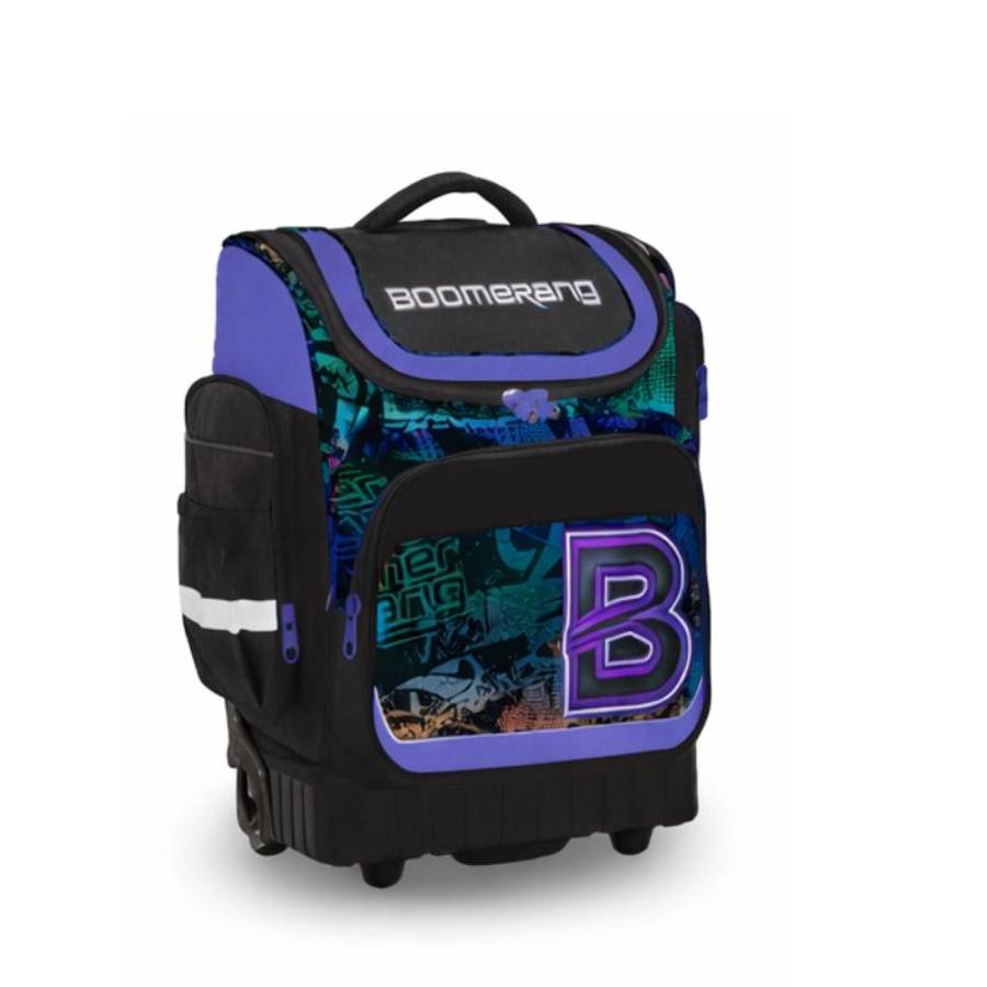 Boomerang Legand Hardbase XL Trolley- Purple Print /Grey