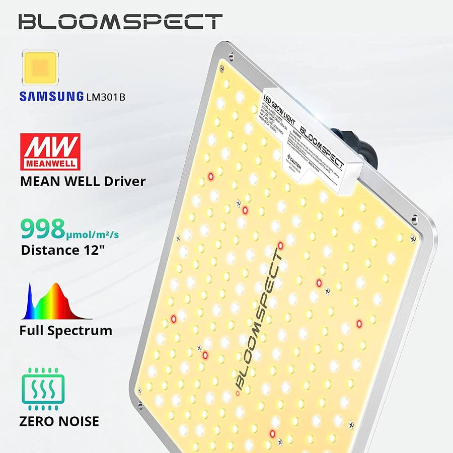 BLOOMSPECT SS1000 Full Spectrum with LM301B Diodes and MeanWell Driver, Dimmable 100 Watt LED