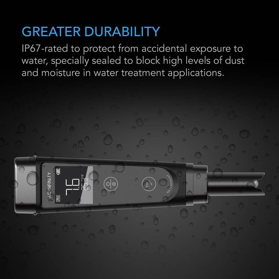AC INFINITY HYDROPONIC METER PRO KIT, ALL-IN-ONE PH PEN, INTERCHANGEABLE PROBE