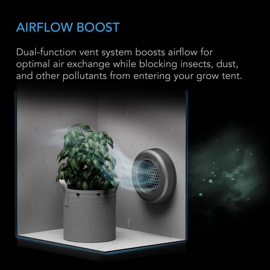 AC INFINITY Grow Tent Duct Vent Attachment, 8-Inch 2 Pack, Light-Blocking & Dust-Resistant