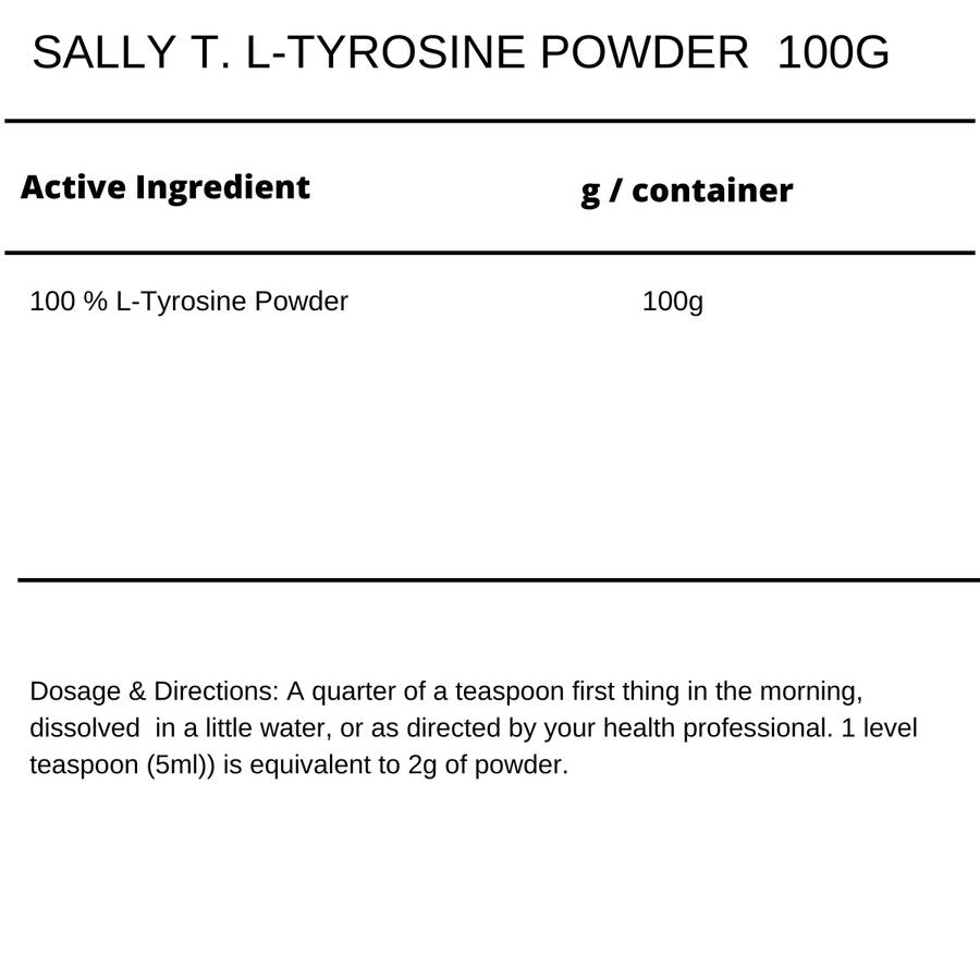 Sally T. L-Tyrosine Powder 100g x 2, Stress & Depression