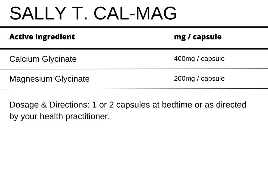 Sally T. Cal-Mag 120 Caps, Balanced Calcium & Magnesium