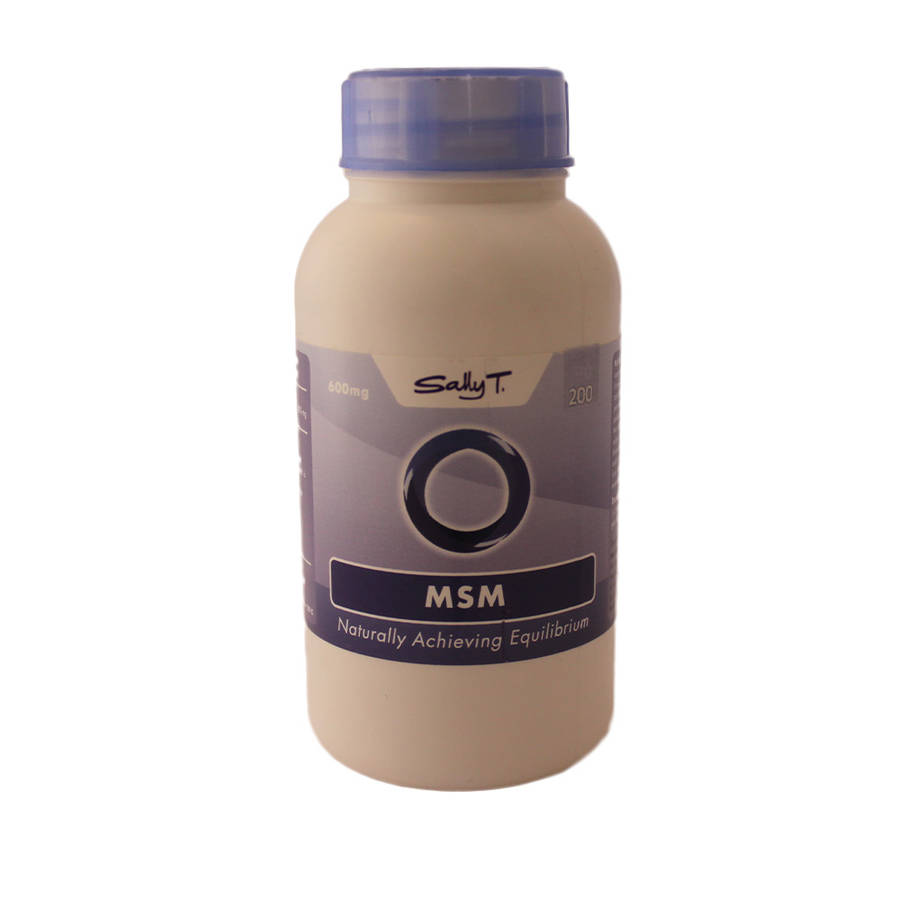 Sally T. MSM 600mg/capsule, 200 Capsules - Airborne Allergies, Joint & Skin, Hair & Nails