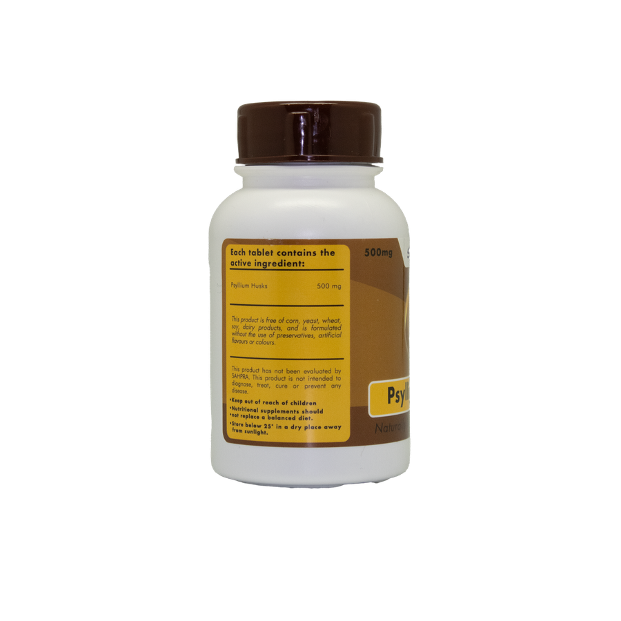 Sally T. Psyllium Husks, 500mg/capsule, 120 capsules. Refined Roughage