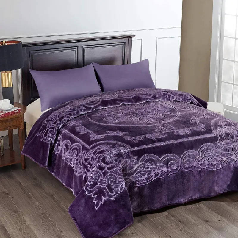 Camel - Luxury Mink Blanket 220x200cm - Warm Winter Fleece