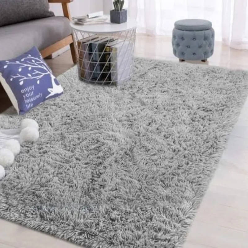 Soft Shaggy Rug - Grey