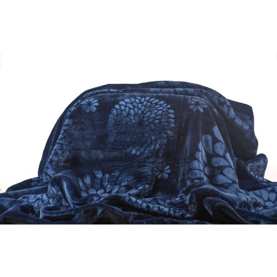 SMTE Pure Mink Blanket - Blue with keychain