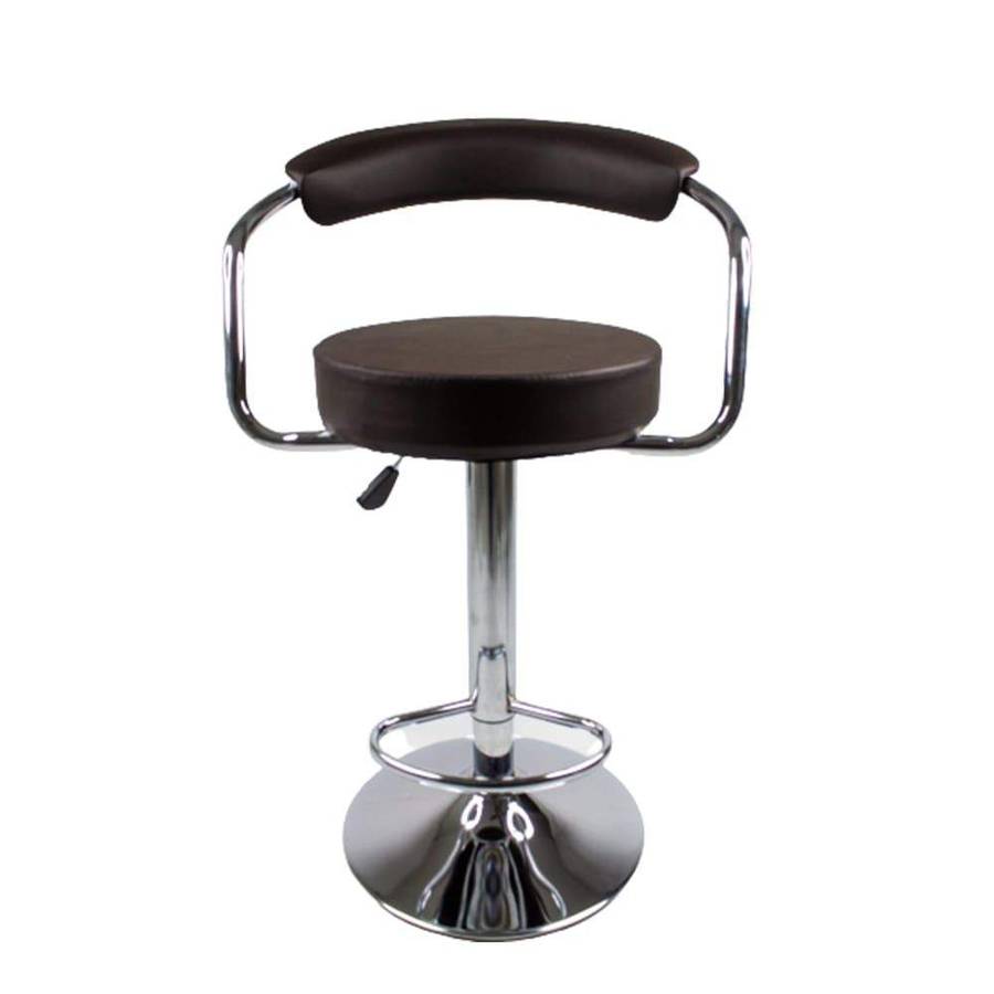 SMTE GB Luxurious Adjustable Barstool Table Chair Brown with keychain