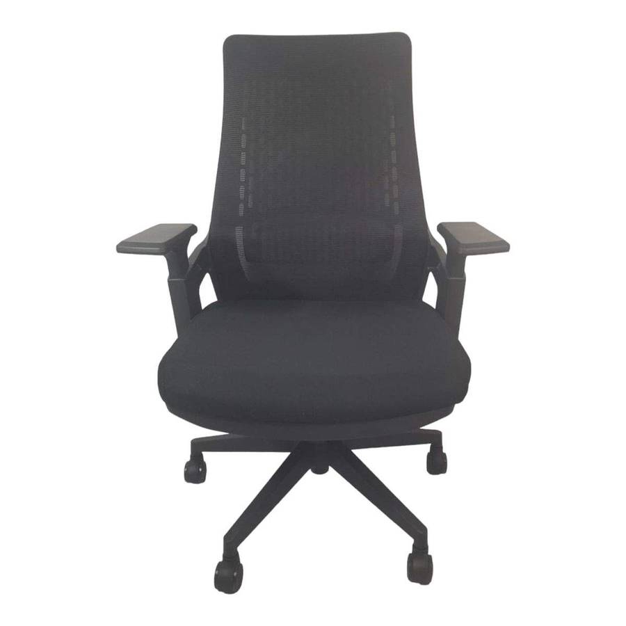 SMTE- Fabric Office Chair -Black with keychain