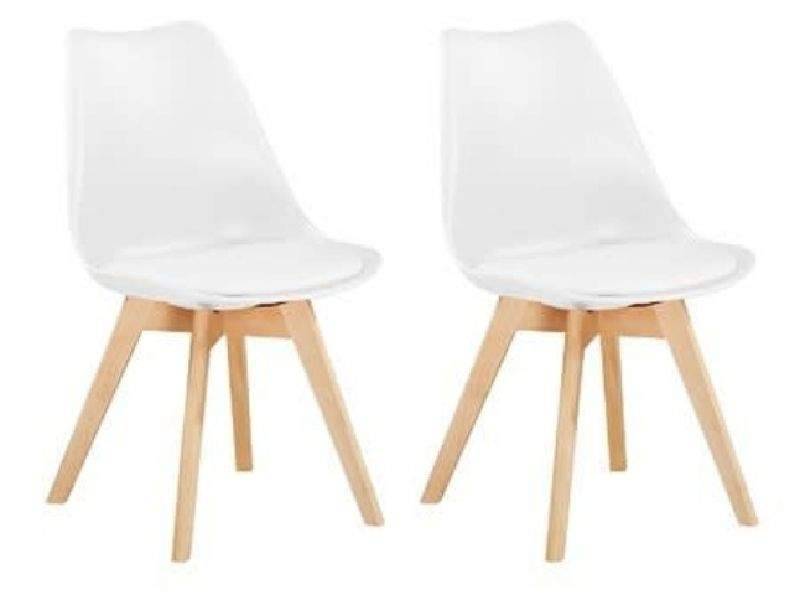 SMTE Dining Padded Chair - White with keychain