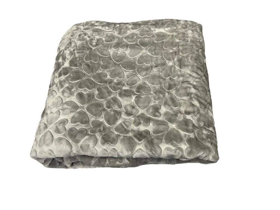 SMTE Super Soft Mink Cozy Blanket -  (silver Grey) with keychain