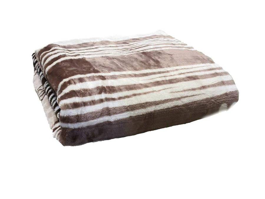 SMTE Queen Size IYWA Blanket - One-Ply - Warm and Comfy - Dark Brown with keychain