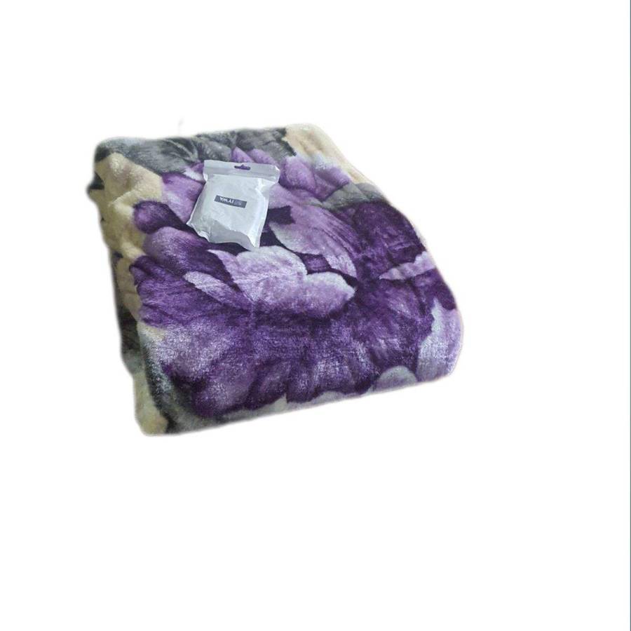 SMTE IYWA Super Soft Winter Blanket 2Ply & Tieback - Purple with keychain