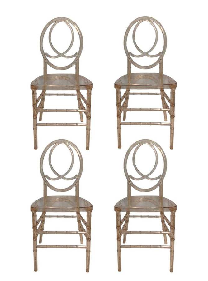 SMTE-Rise Again: The Phoenix Chair clear gold set of 4 with keychain