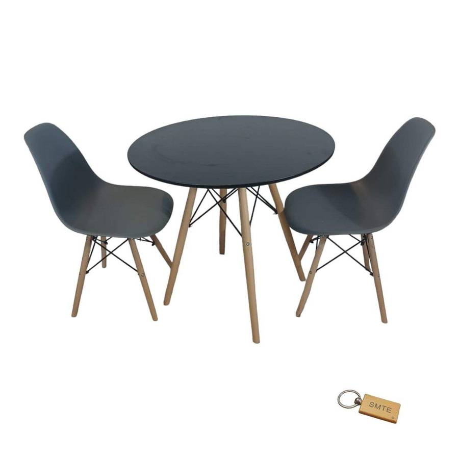 Smte-Grey Chair with Black table withSmte Keychain-Set With 2