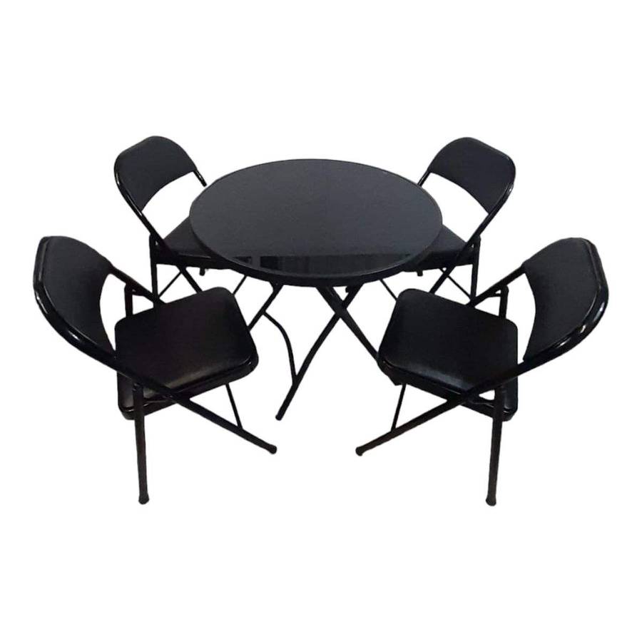 SMTE Sastro -4 Folding Chair Outdoor Dining Table Combo-Tpb3 with keychain