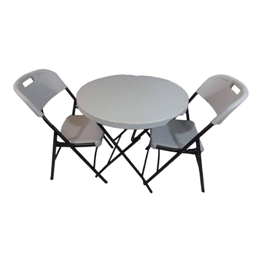SMTE Sastro - 2 Folding Chair Outdoor Dining Table Combo-Tp1 with keychain