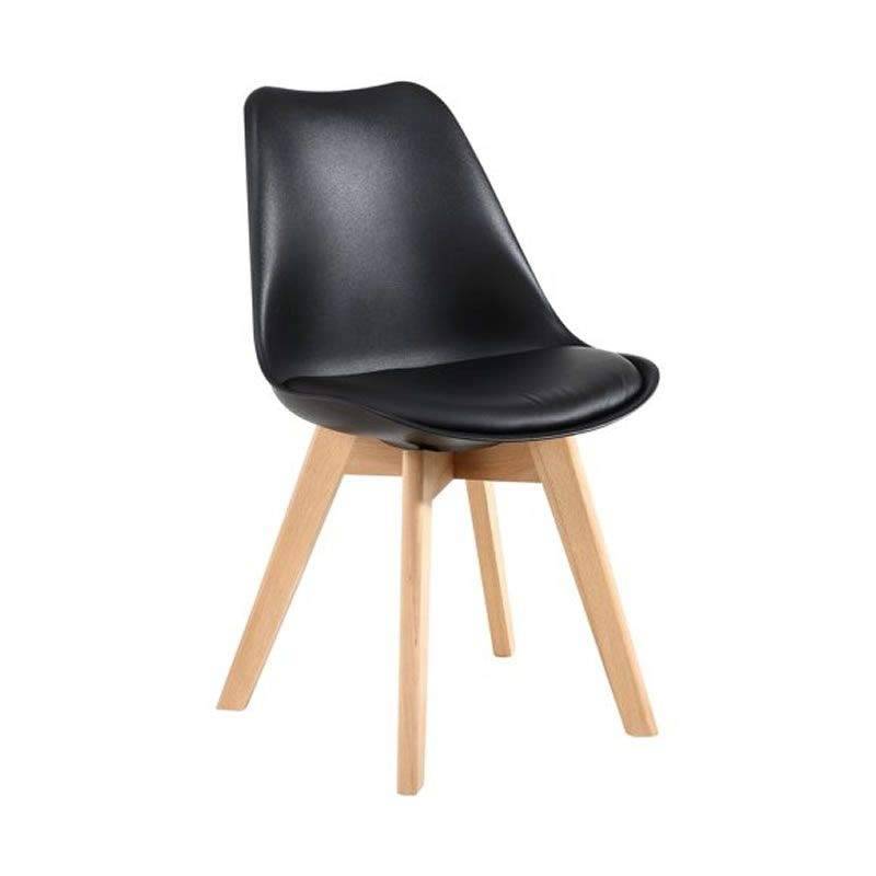 SMTE Modern Armless Padded Counter Chairs - Black with keychain