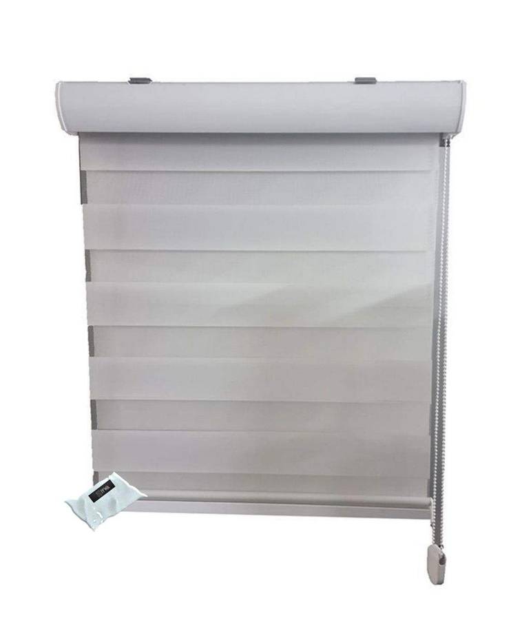SMTE Mordern Quality Roller Blind For Window & IYWA Tieback 180 x 220cm - White with keychain