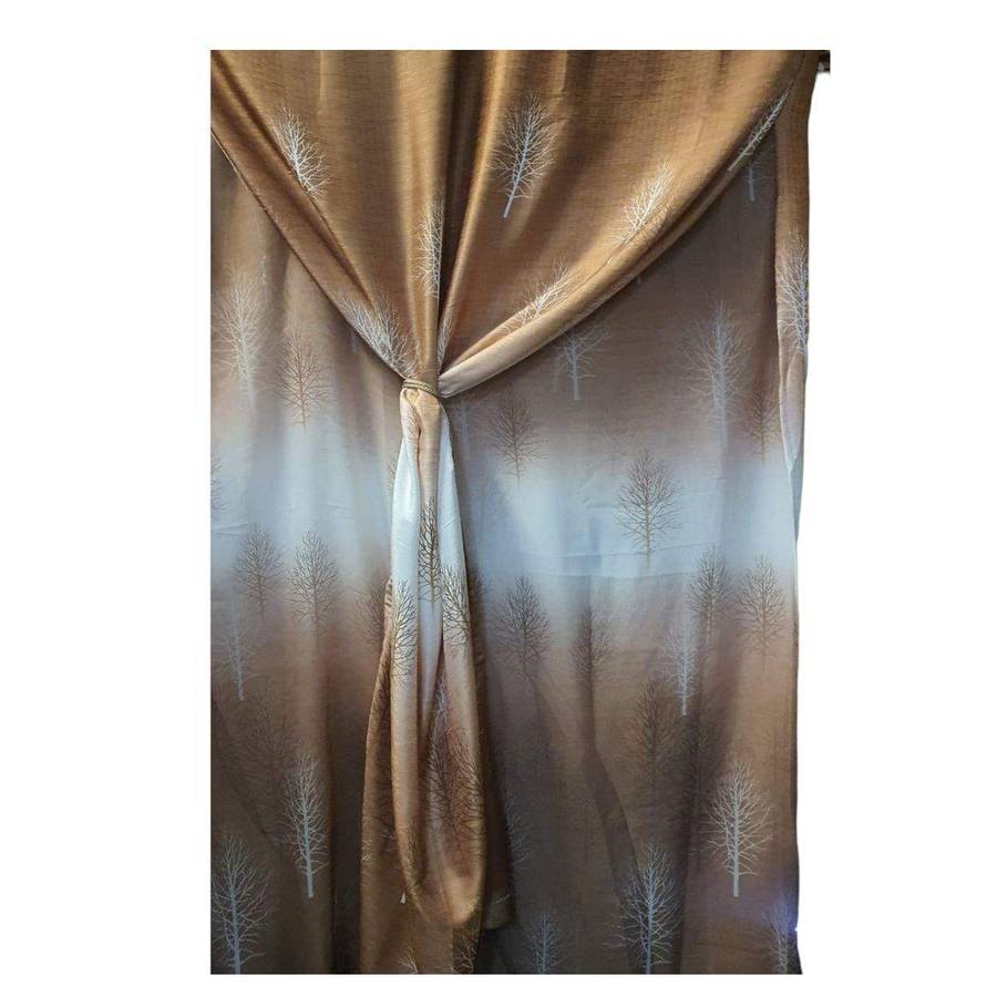 SMTE - Brown Tree Theme 3M Curtain 2m Drop -C1 with keychain