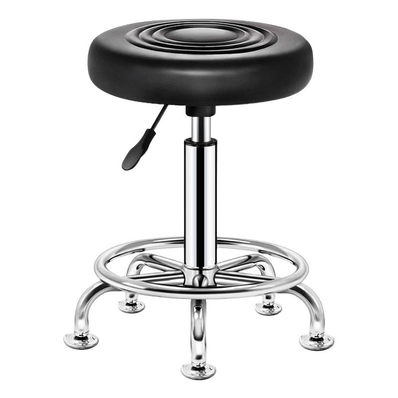 SMTE 360 Degree Rotation Saloon Stool - Black with keychain