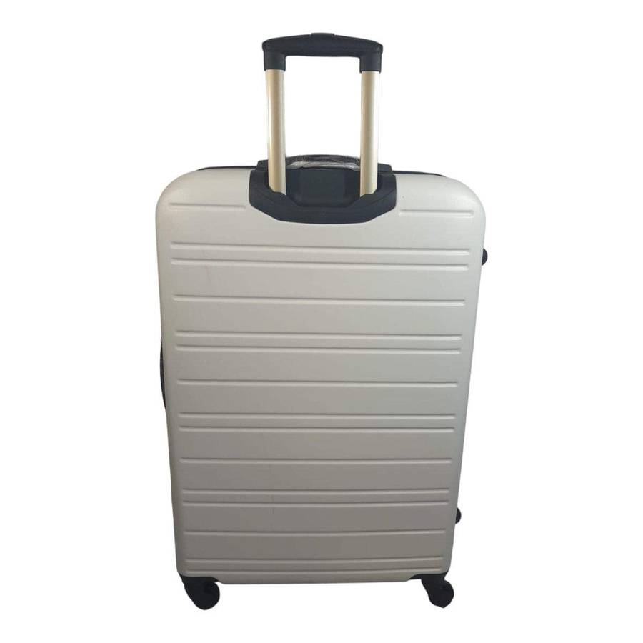 SMTE Luggage Suitcase - 23 inch - 1 Piece - White with keychain