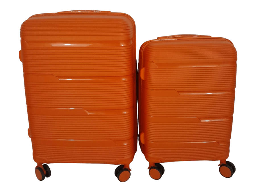 SMTE- Acesa Hard Shell Elite Suitcase Set 2 Piece - Orange with keychain