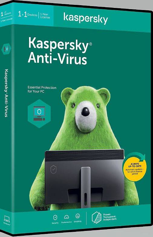 KASPERSKY ANTIVIRUS 1 + 1 USER (KAS001)