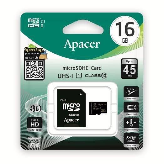 SD CARD APACER 16GB CLASS 10 (SD001)