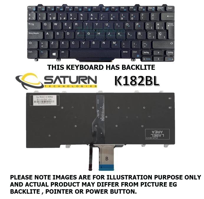LT KB DELL 5270 E7250 BACK LITE(K182BL)