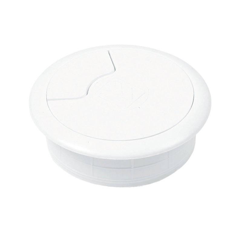 ROCO Round Cable Management Desk/Counter Port White 64mm