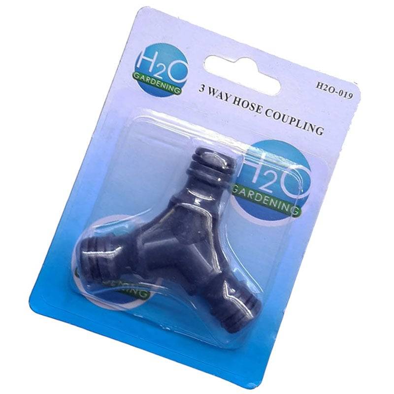 H20 Garden Hose Coupling 3 Way Split Water Flow