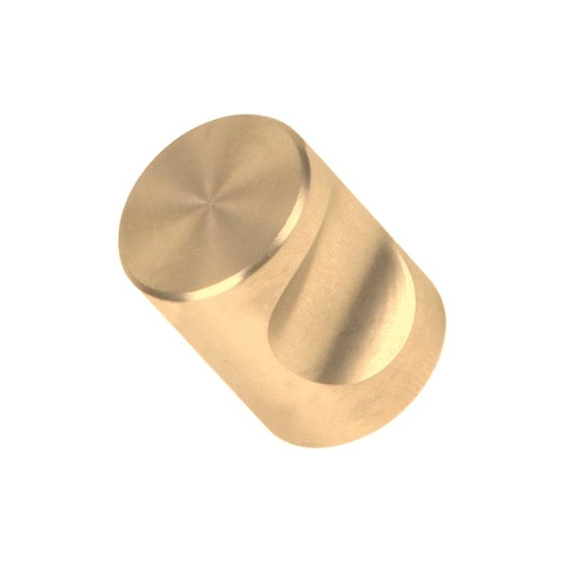 ROCO Cylindrical Drawer Knob Brushed Brass 20mm