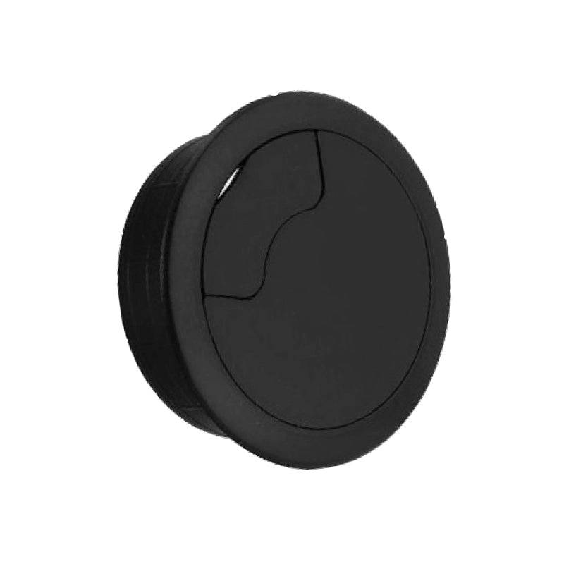 ROCO Round Cable Management Desk/Counter Port Black 64mm