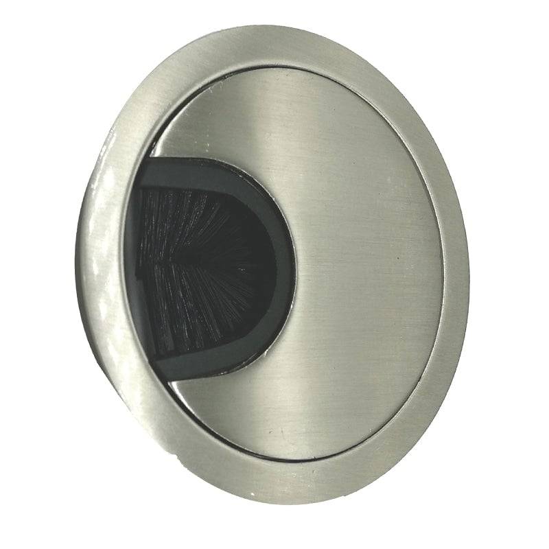 ROCO Wire Management Steel Round Brushed Satin Nickel 60mm