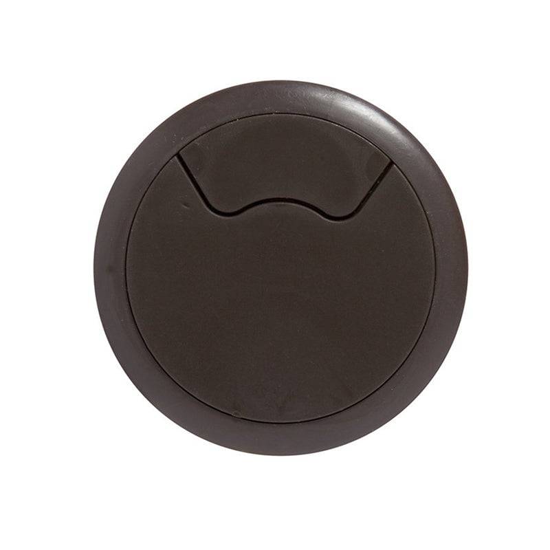 ROCO Round Cable Management Desk/Counter Port Brown 64mm