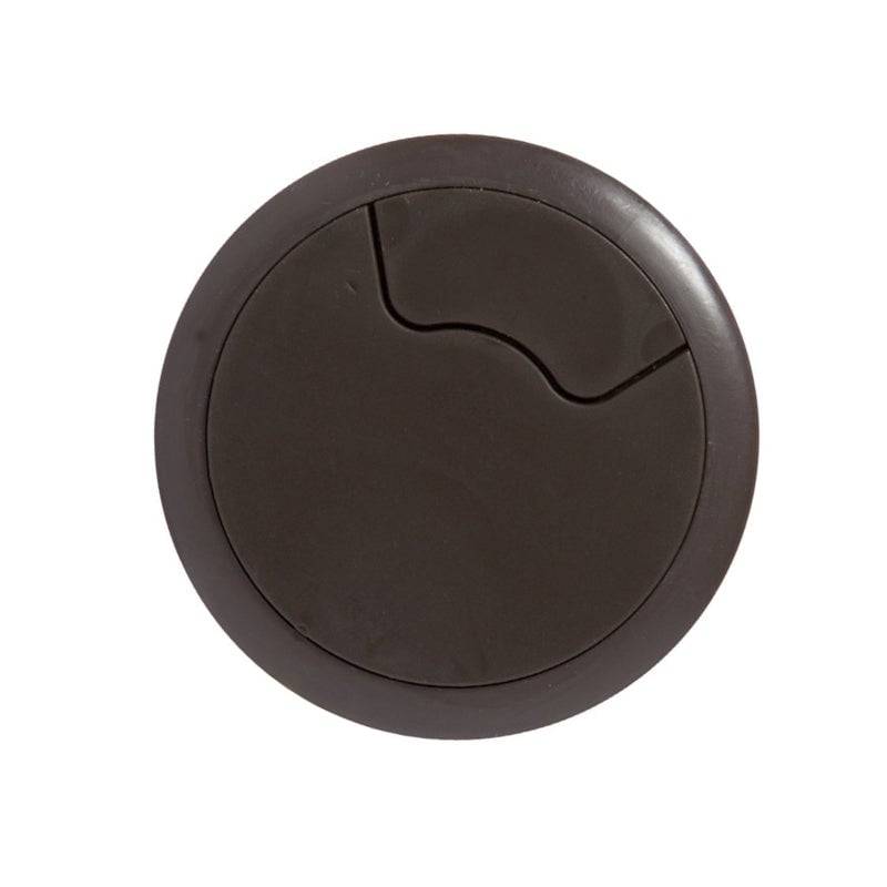 ROCO Round Cable Management Desk/Counter Port Brown 64mm