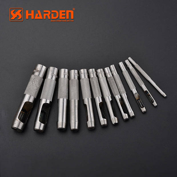 HARDEN 12 Piece Hollow Punch Set 3-16mm
