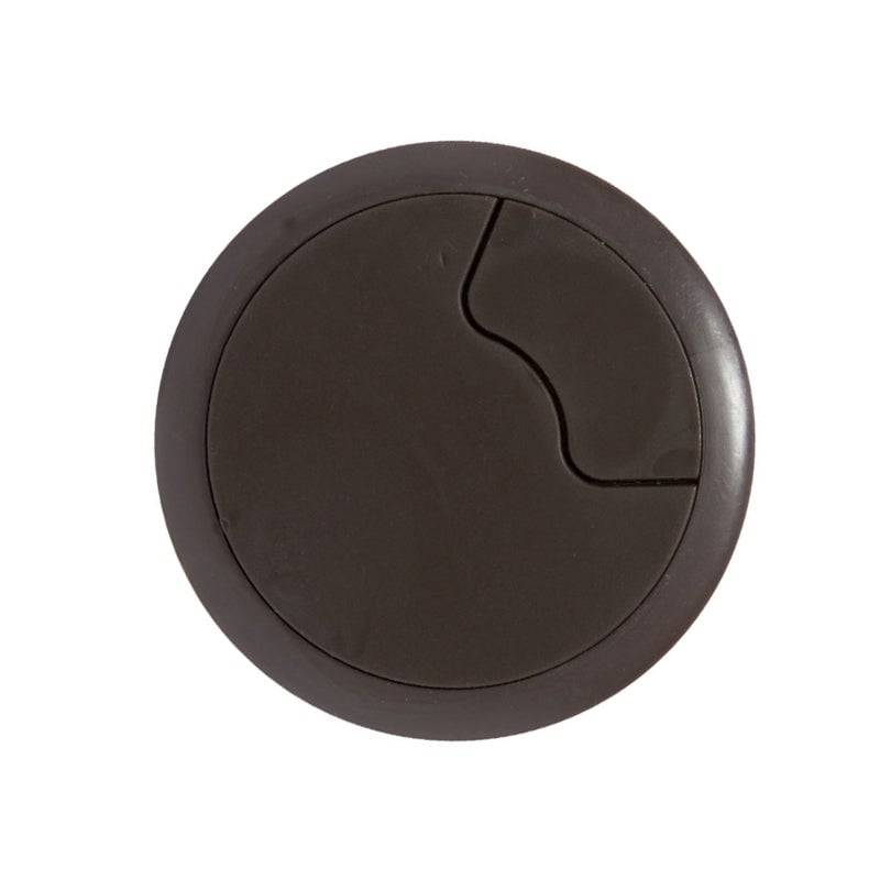 ROCO Round Cable Management Desk/Counter Port Brown 64mm