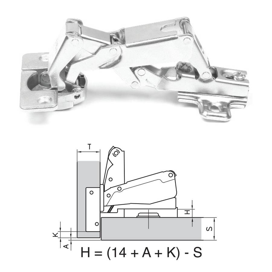 ROCO 180 Degree 4 Hole Base Plated Cupboard Hinge ( 5 Pack )