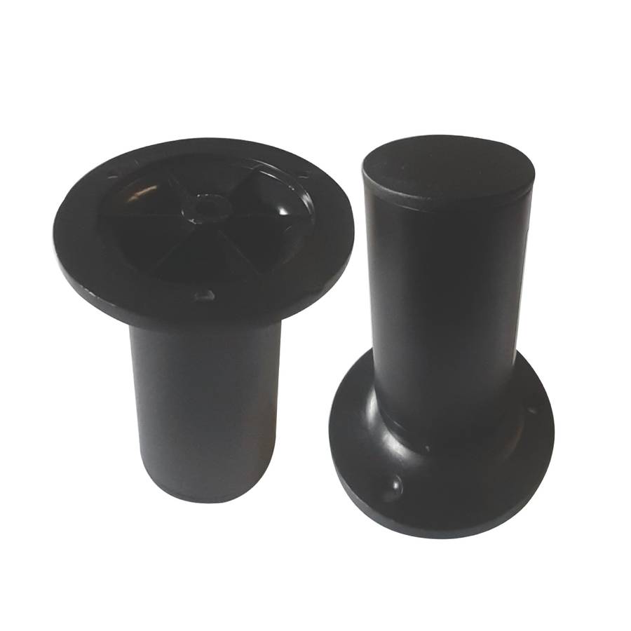 ROCO Levelling Adjustable Legs With Top Plate Black 150mm x 50mm