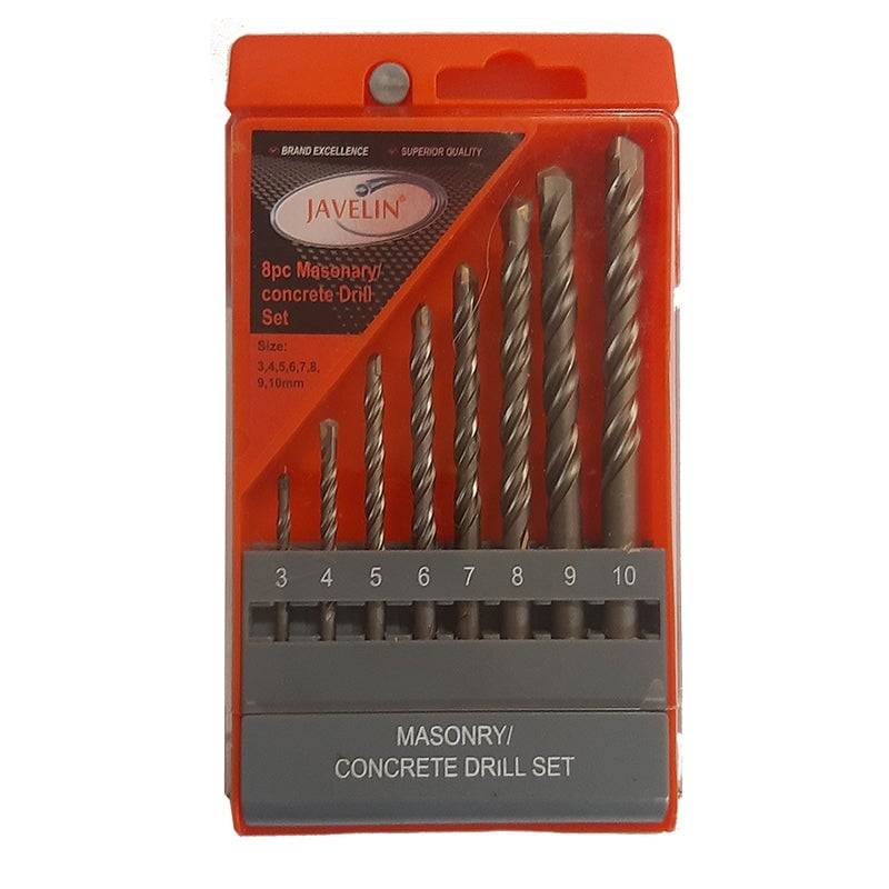 JAVELIN Drill Bit Set Concrete 8 Piece Hq