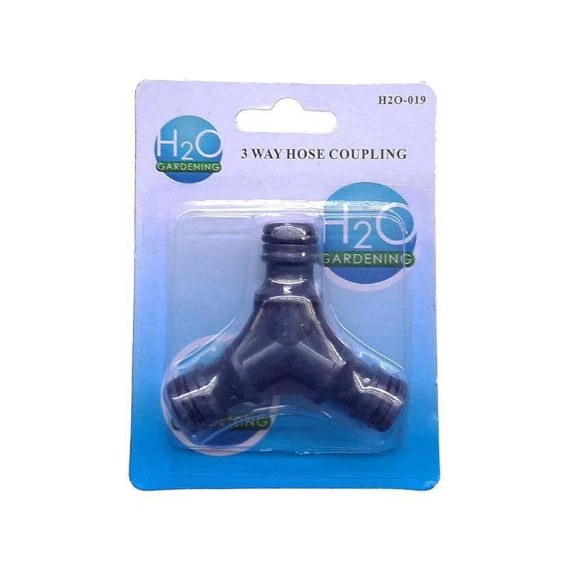 H20 Garden Hose Coupling 3 Way Split Water Flow