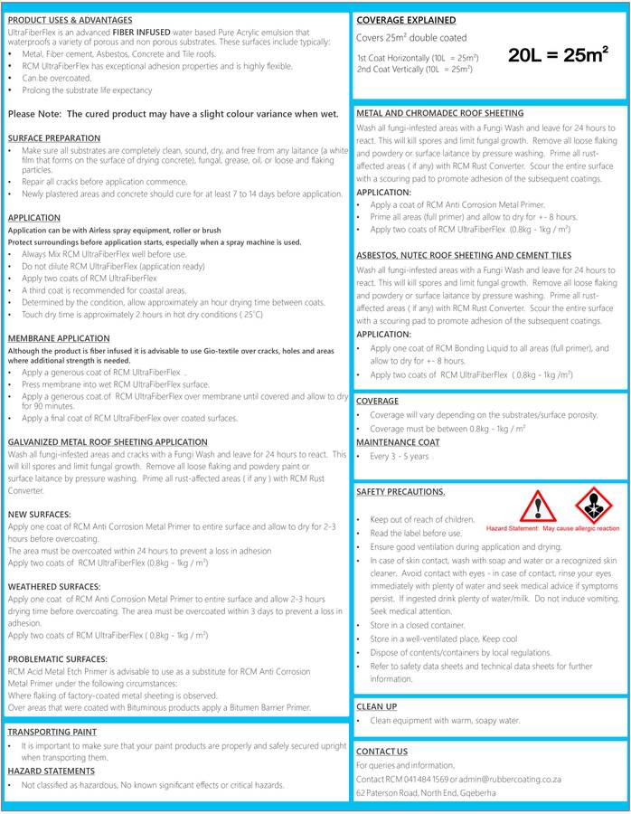 RCM Ultra Fiber Flex Waterproofing System