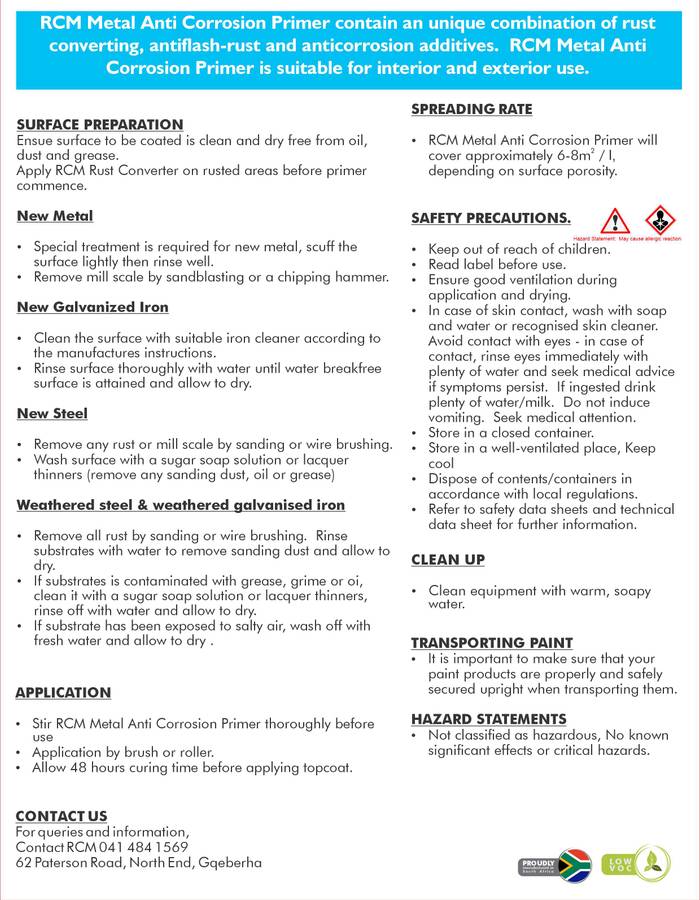 RCM Metal Anti Corrosion Primer