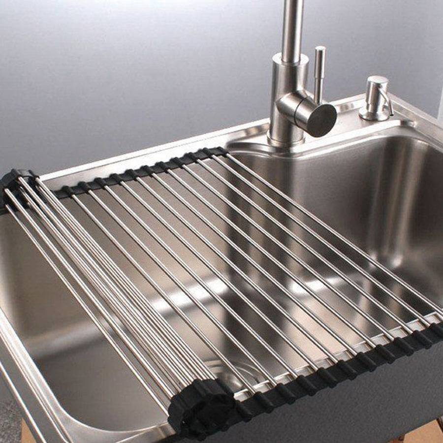 ROCO Roll Up Dish Drying Mat/Colander Stainless Steel 470mm x 460mm